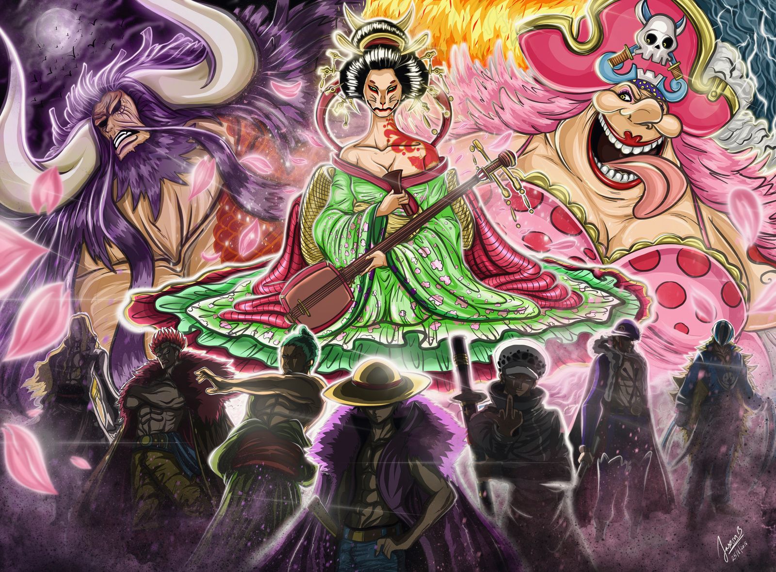 Battle of Wano - Desktop Wallpaper (Upscaled) : r/OnePiece