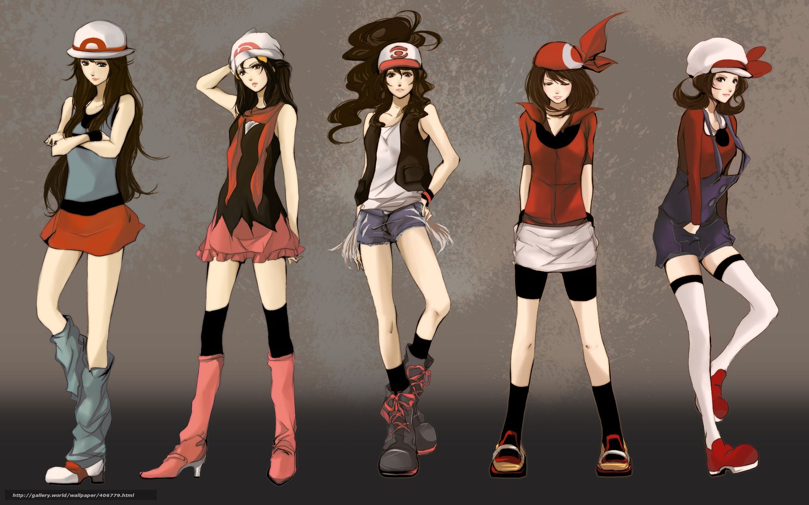 Download wallpaper anime, girl, Pokemon, style free desktop wallpaper in the resolution 1680x1050