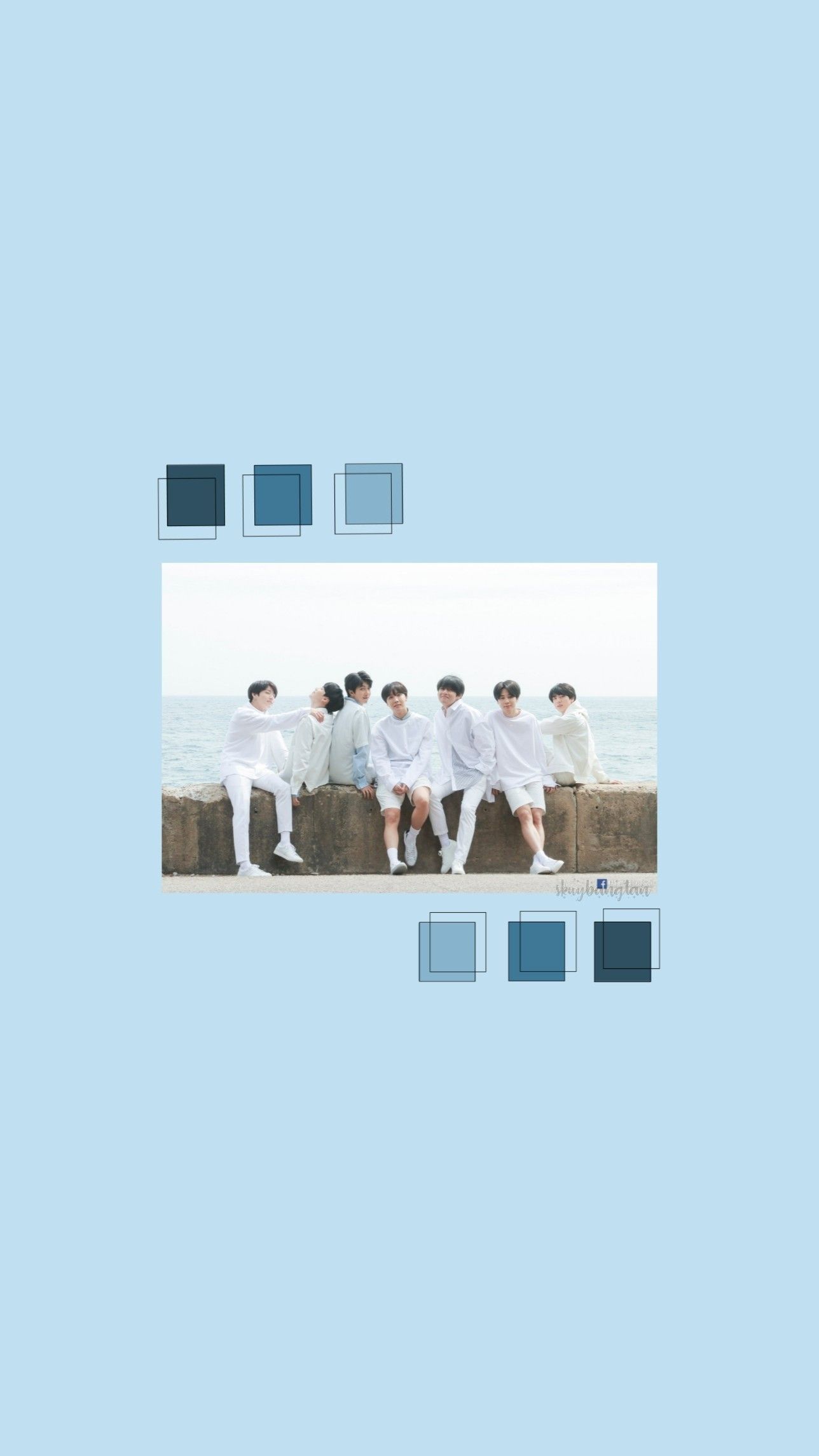 BTS lockscreen aesthetic blue. Bts aesthetic wallpaper for phone, iPhone wallpaper bts, Bts walpaper