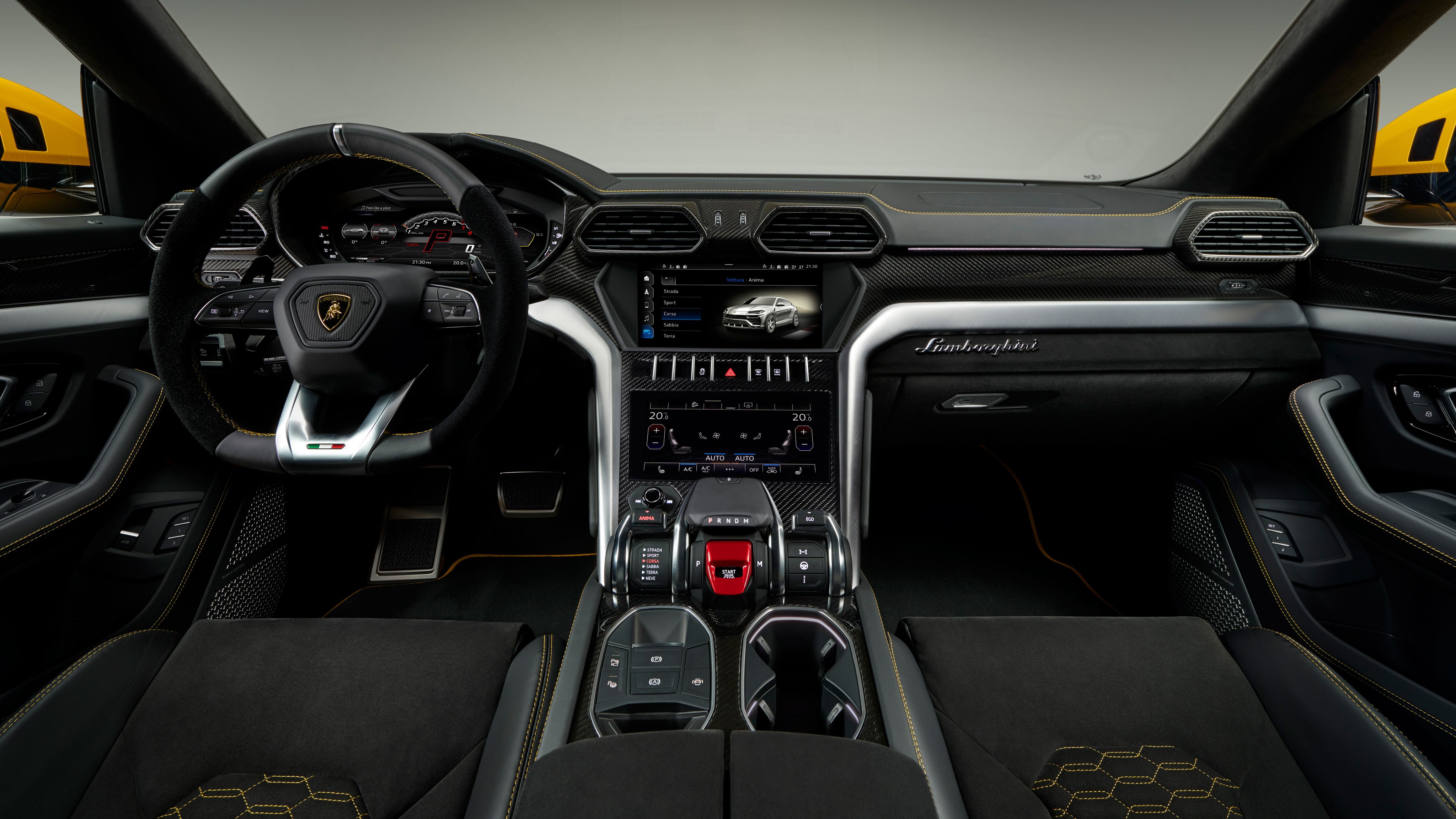 Lamborghini Urus Interior 4K Wallpaper. HD Car Wallpaper