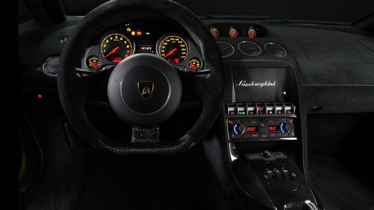 Cars interior Lamborghini Gallardo Superleggera wallpaperx1080