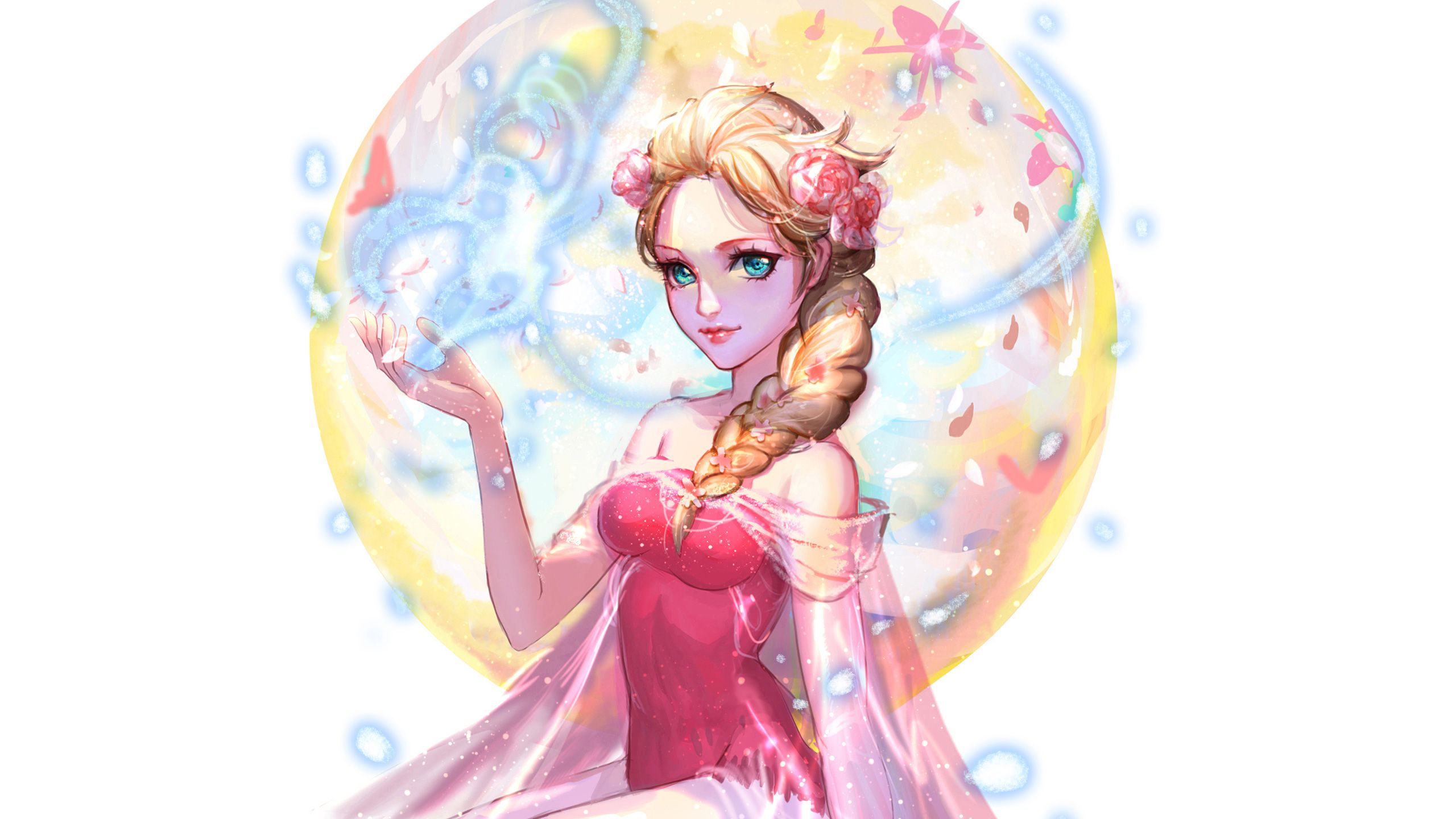 Elsa 4K wallpaper for your desktop or mobile screen free and easy to download