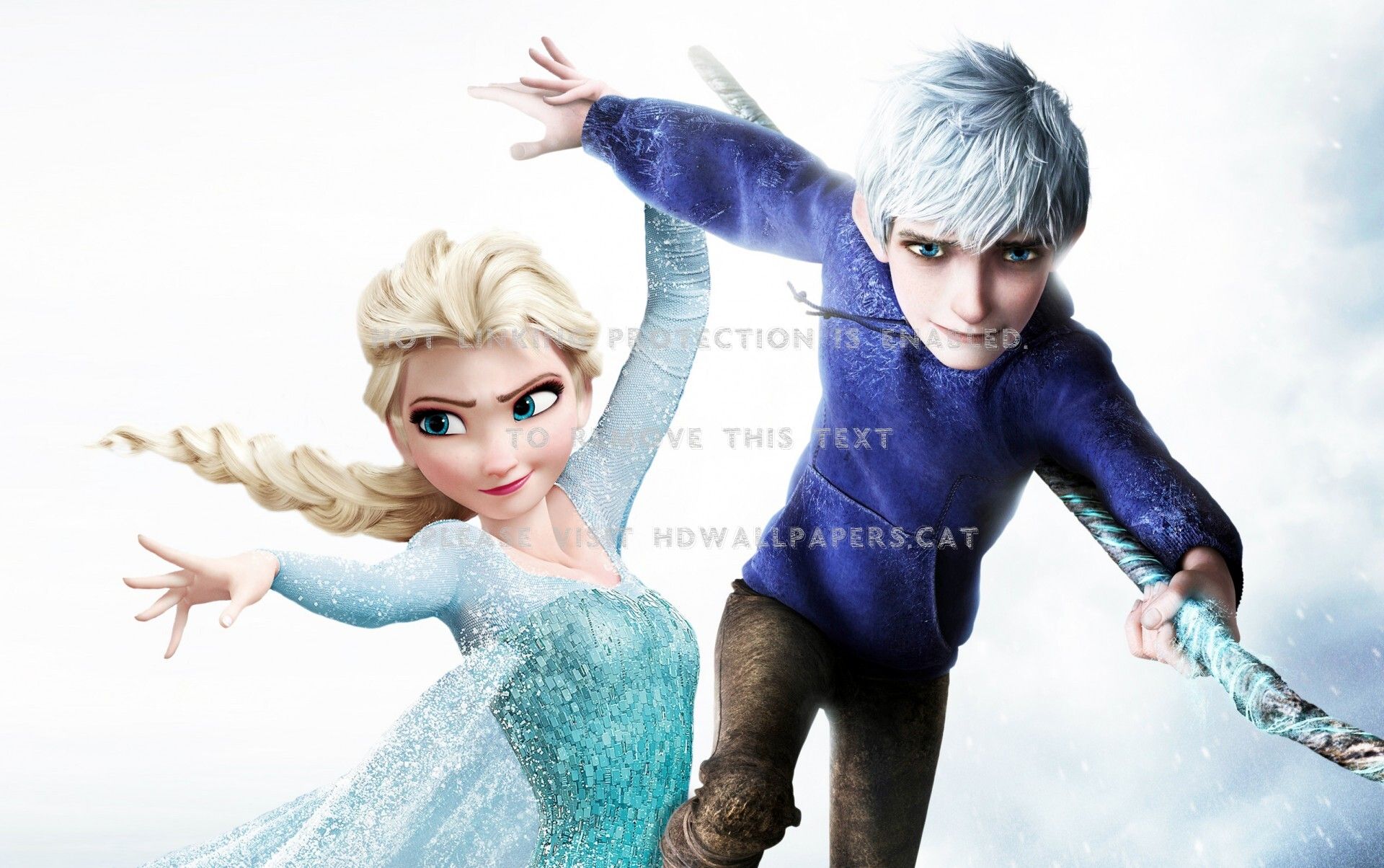 elsa and jack frost rise of the guardians