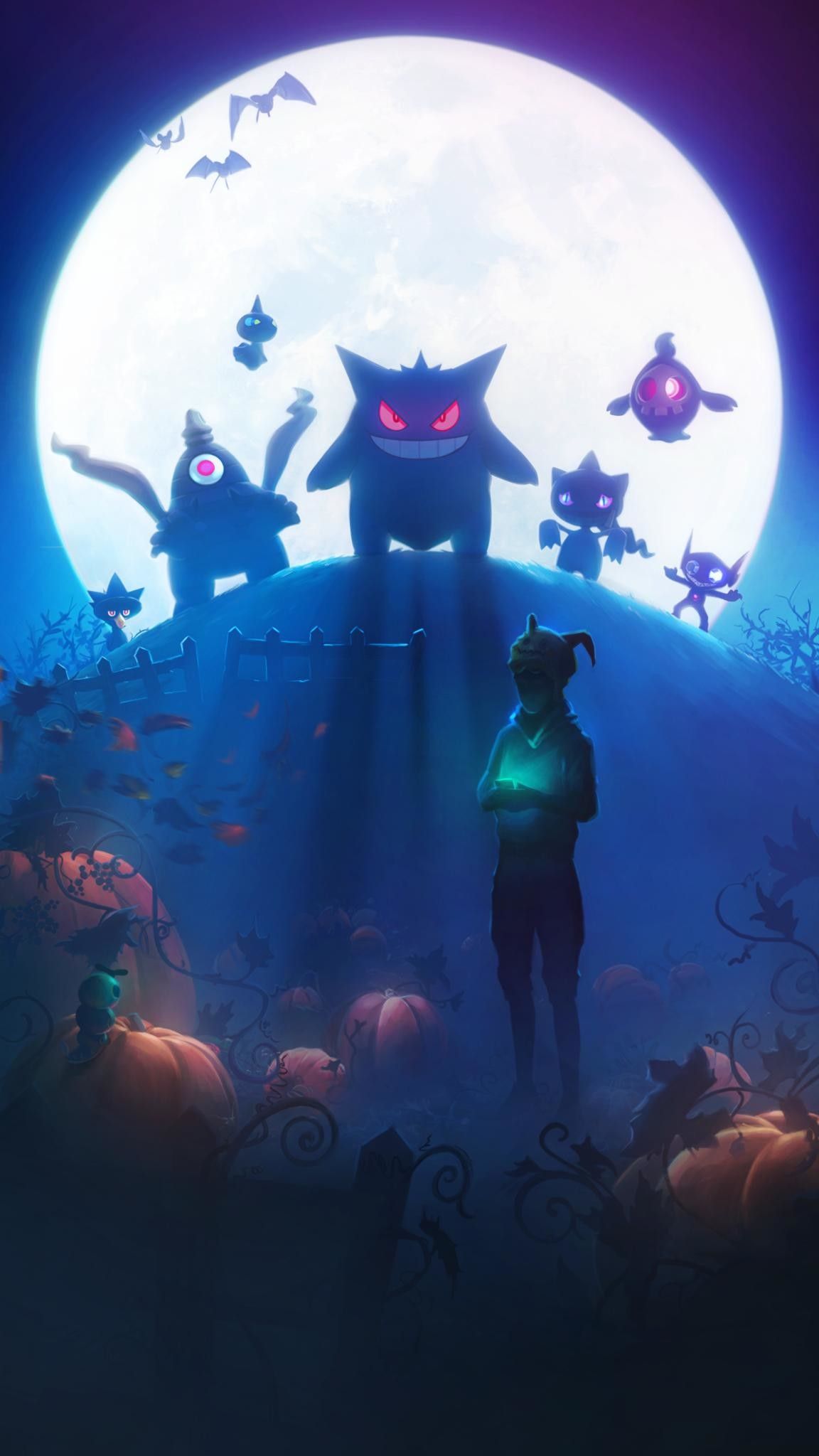 Pokemon Go Halloween Background HD Wallpaper