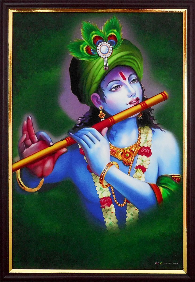 Krishna Playing Flute Print. Krishna art, Lord krishna image, Lord krishna sketch