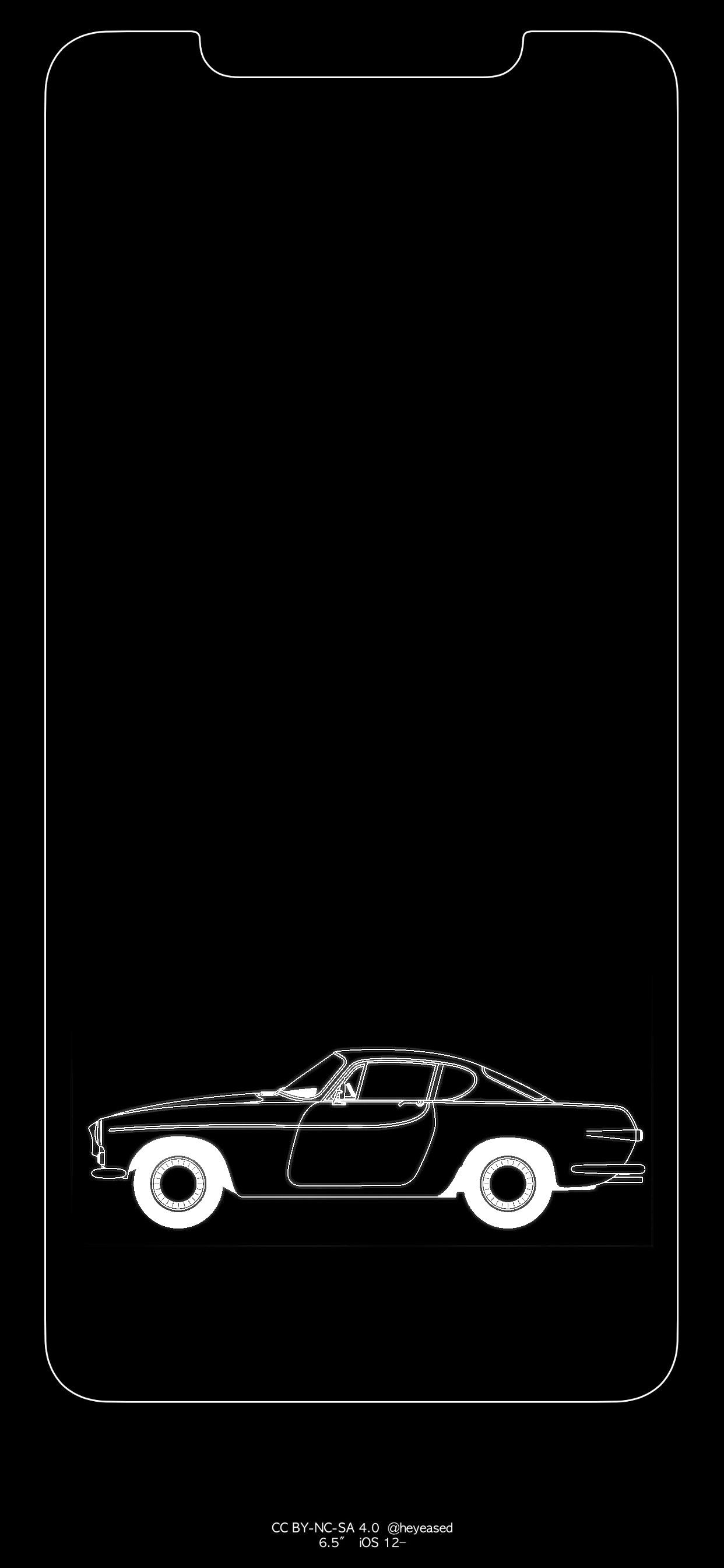 Wallpaper For IPhone XS Max 11 Pro, Found A Png Online And Created The Outline And Put It Into This Really Clean Border. If You Apply It Correctly The Car Will Sit Perfectly