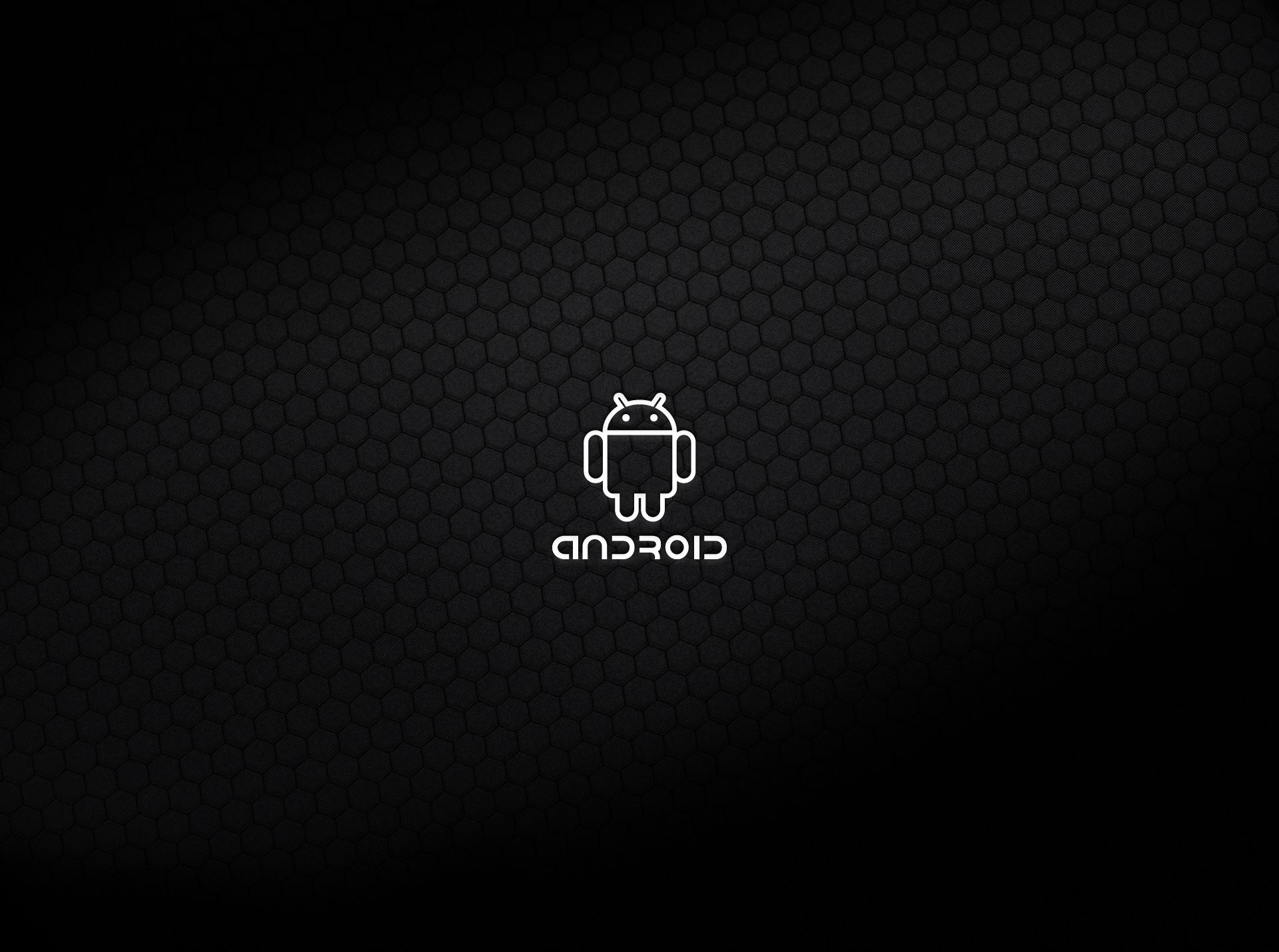 Black Android Logo Wallpaper HD