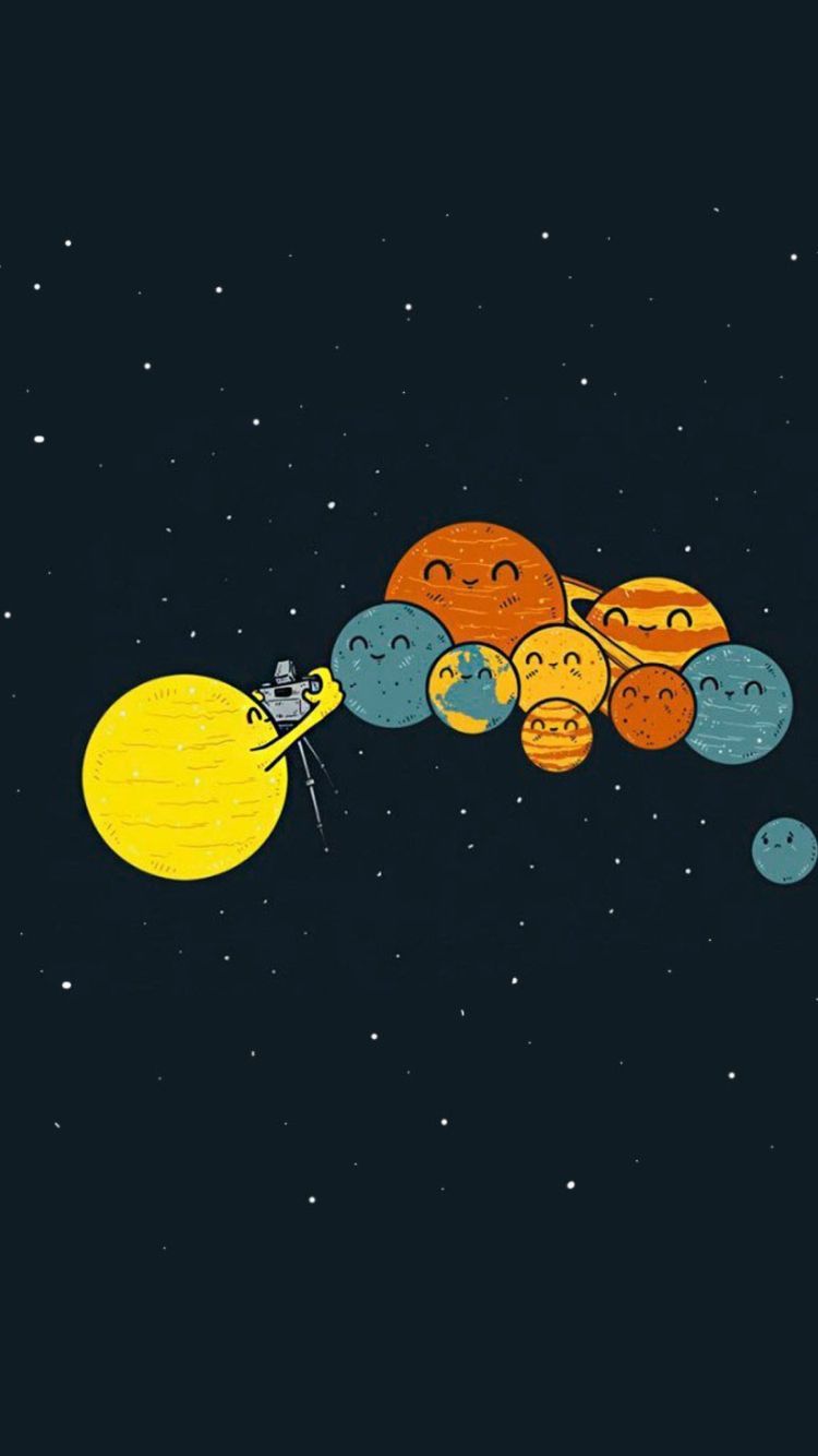 Sun And Planets. iPhone wallpaper, Funny wallpaper, Cute wallpaper