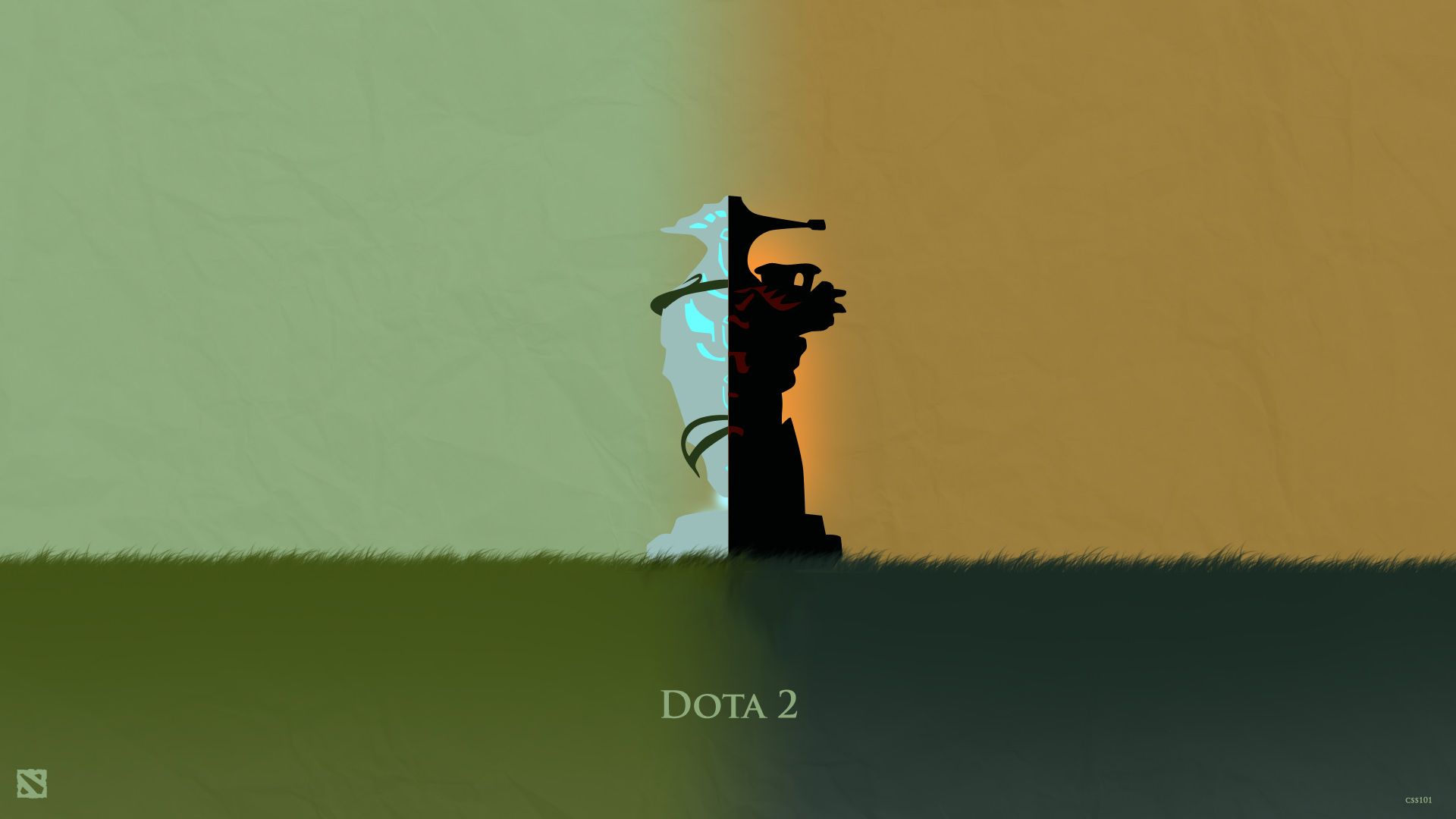 Beautiful DOTA 2 Posters & Heroes Silhouette HD Wallpaper