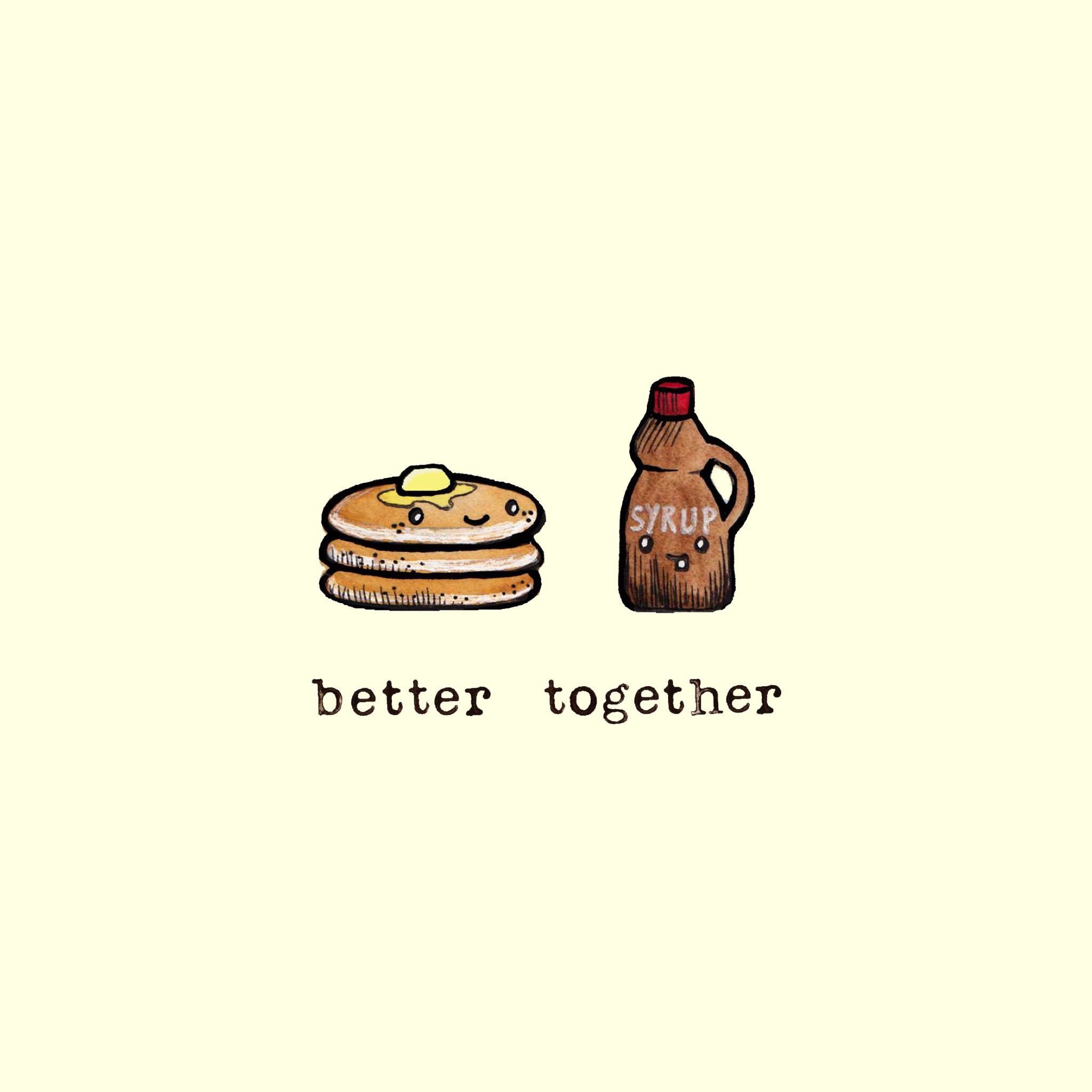 Cute Cartoon Wallpaper, Better Together, Phone Background, iPhone Wallpaper, Itunes, Kawaii, Apple, Girly, Kefir