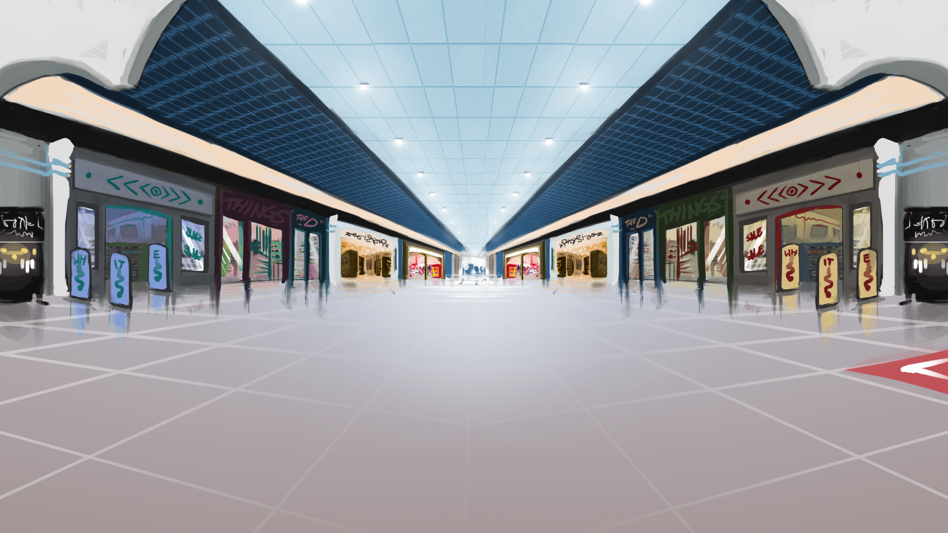 Shopping Mall Zoom Background