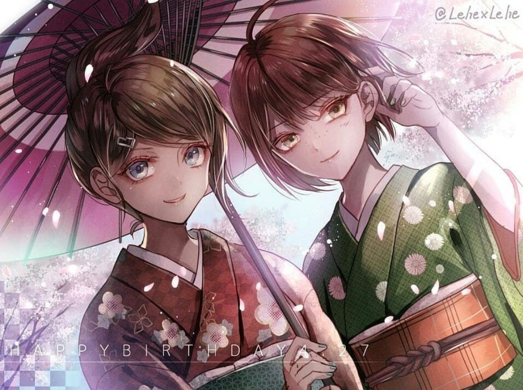 Aoi Asahina & Mahiru Koizumi. Danganronpa. Danganronpa, Danganronpa characters, Mahiru koizumi