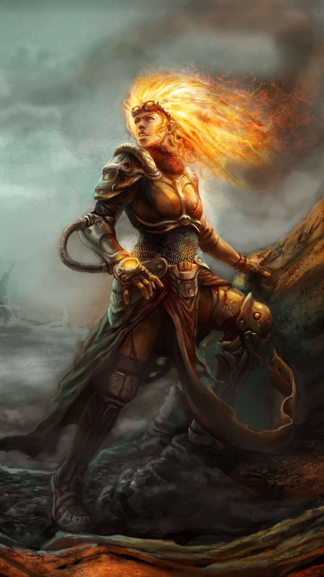 For iPhone App: search for socihoro on App Store. #magic #the gathering #chandra #games #wallpaper #lock. Infinity wallpaper, Magic the gathering, The gathering