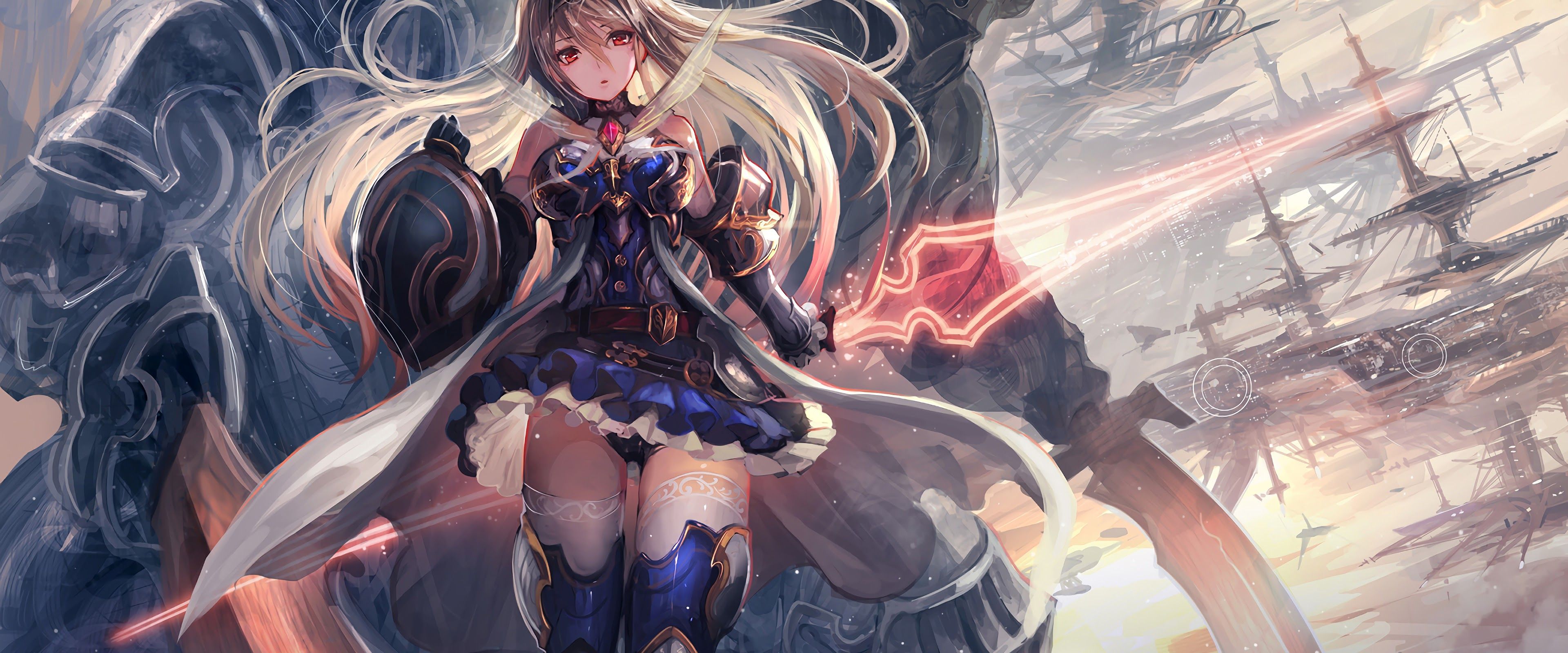 Anime Girl Fantasy Warrior 4K Wallpaper