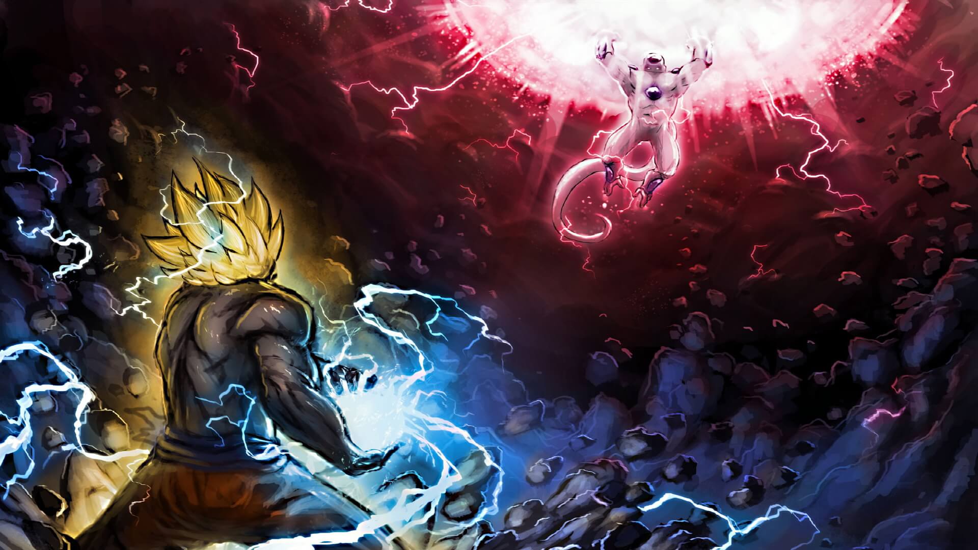 Goku vs #Freezer  Wallpaper do goku, Goku desenho, Desenhos dragonball