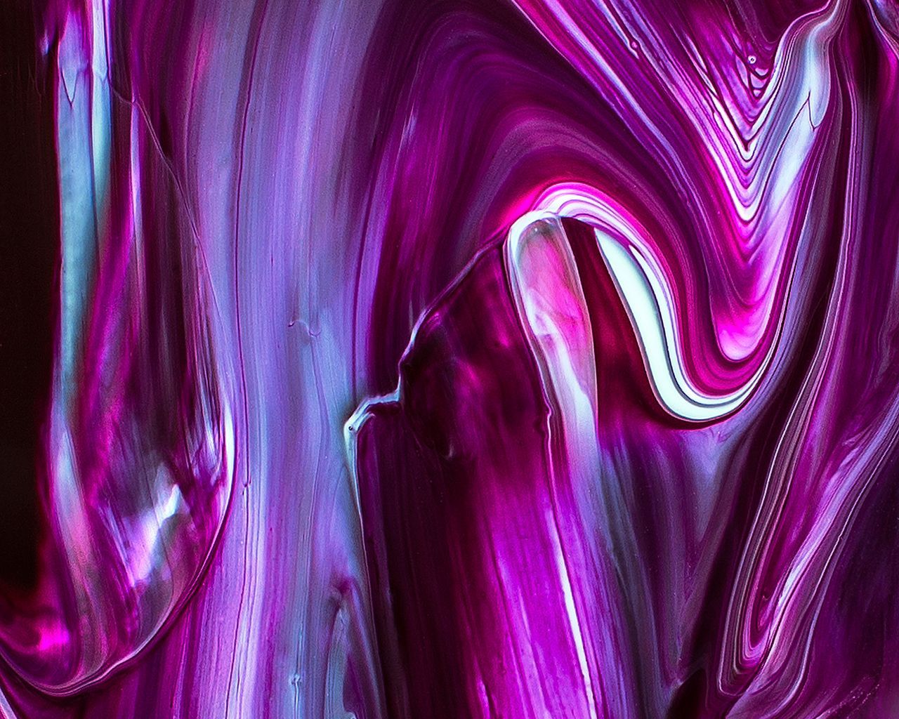 Download wallpaper 1280x1024 paint, drips, lines, lilac, bright standard 5:4 HD background