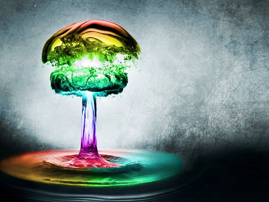 Rainbow Drips Wallpaper HD Desktop
