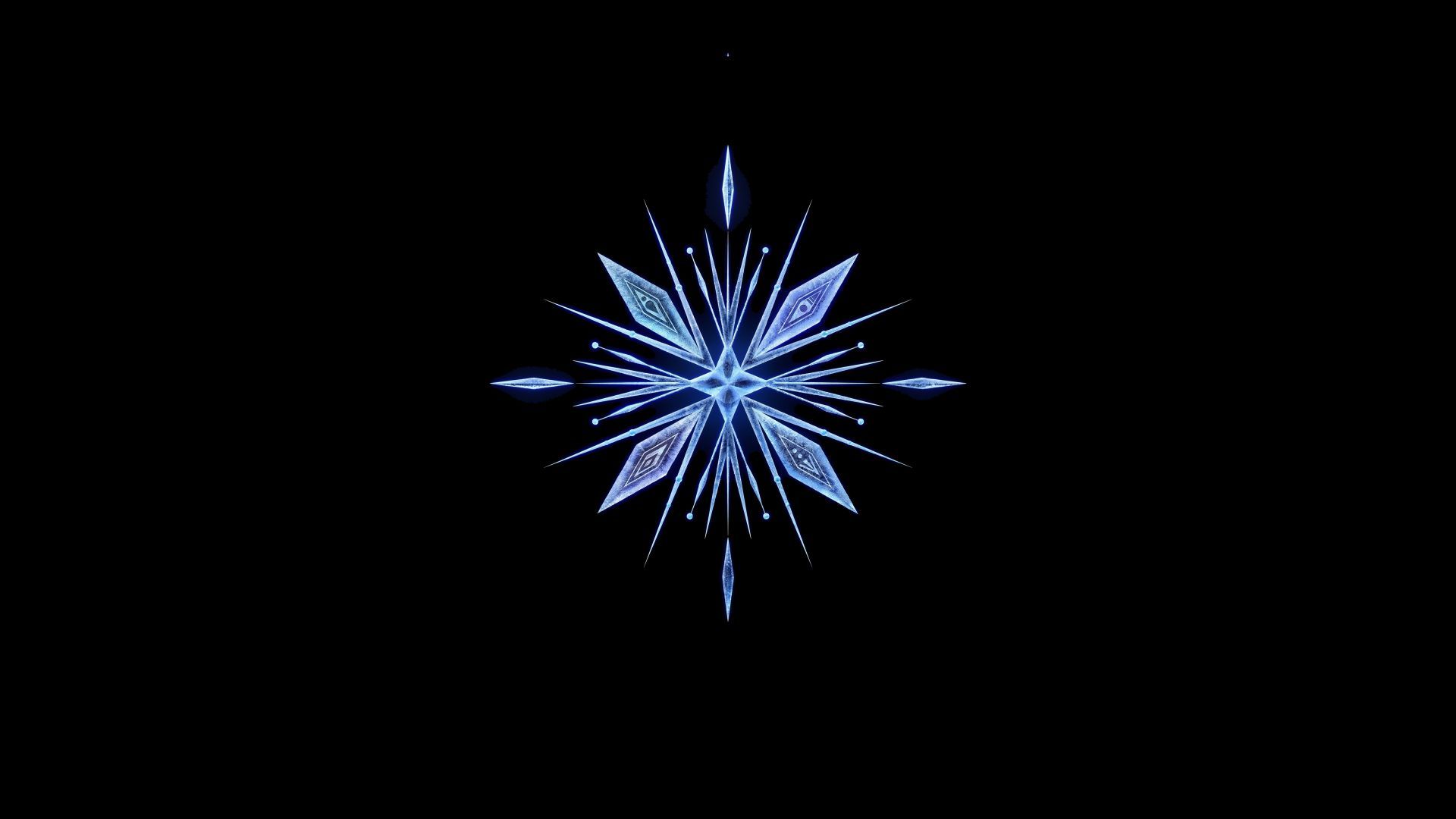 Desktop wallpaper frozen 2, snowflake, minimal, HD image, picture, background, 5405c8