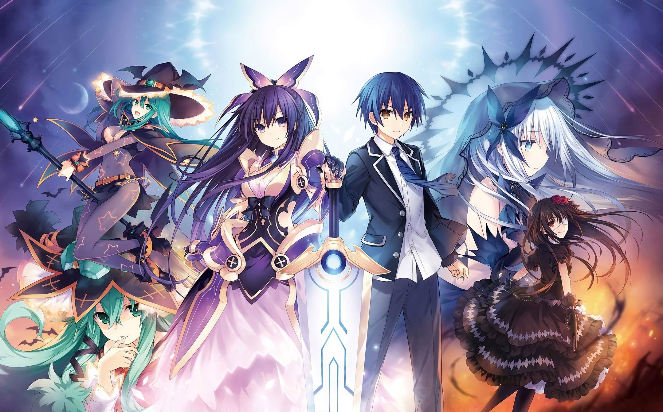 Anime Date A Live Kurumi Tokisaki Natsumi (Date A Live) Origami Tobiichi Shido Itsuka Tohka Yatogami P #wallpaper. Anime date, Date a live, Kurumi tokisaki