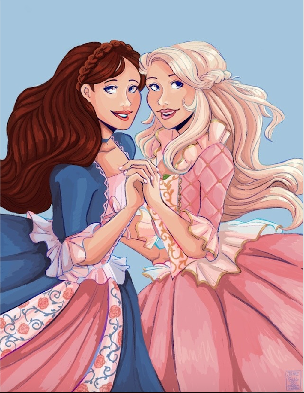 Princess Anneliese and Erika from Barbie as the Princess and the Pauper. Lake art, Barbie swan lake, Princess and the pauper