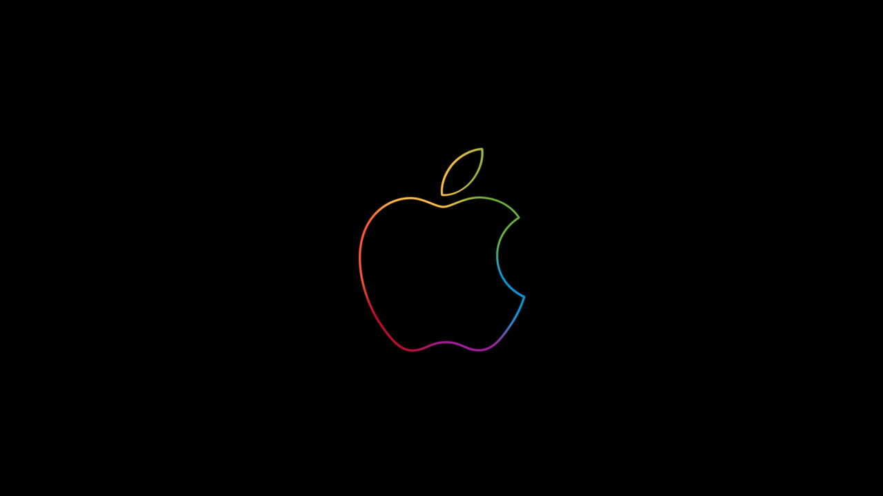 Wallpaper Apple, Logo, Minimal, Colorful, Dark background, HD, Technology,. Wallpaper for iPhone, Android, Mobile and Desktop