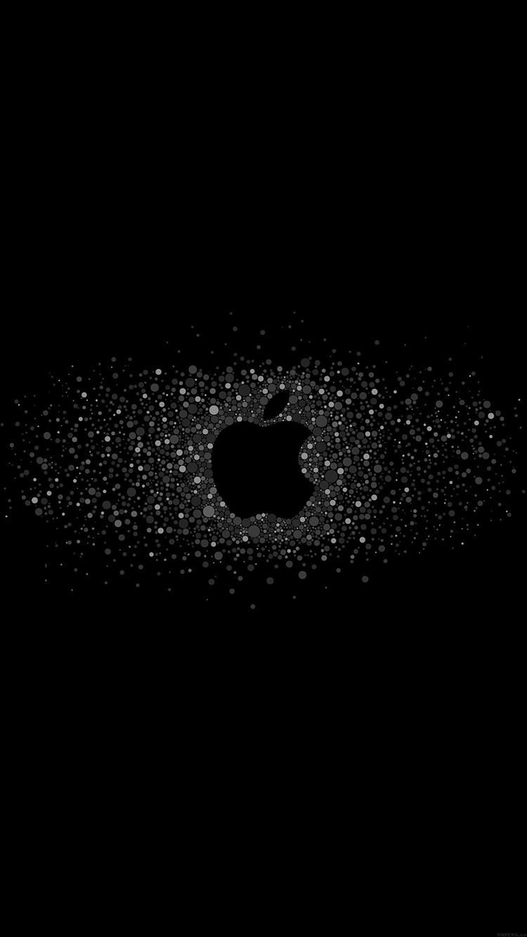 Logo Art Apple Rainbow Minimal Dark iPhone 8 Wallpaper Free Download