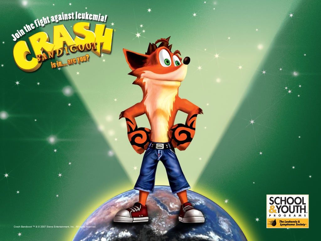 TIL that in Crash was made the official mascot of the School & Youth cancer awareness program