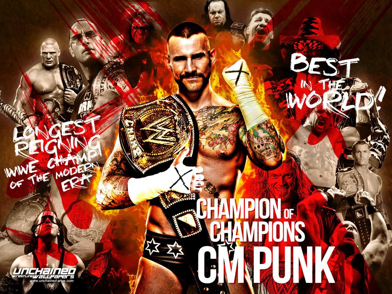 WWE Wallpaper: CM Punk of Champions. Cm punk, Wwe, Wwe champions