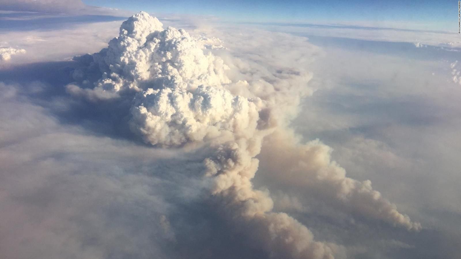 See rare thunderstorm clouds formed by Australia's massive fires