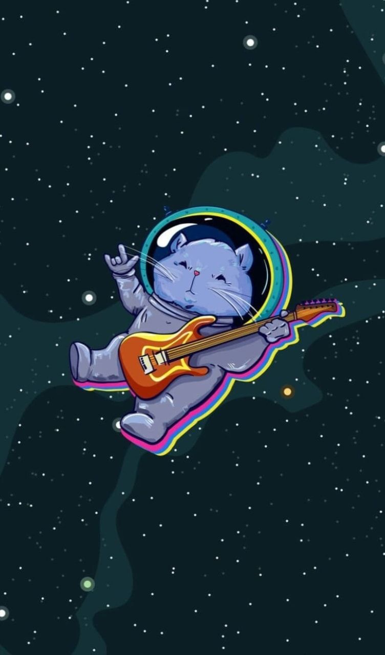 Space, Wallpaper, And Background Image Cat Wallpaper Cartoon