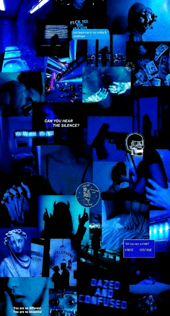 Sad Dark Blue Aesthetic Wallpaper - img-virtual