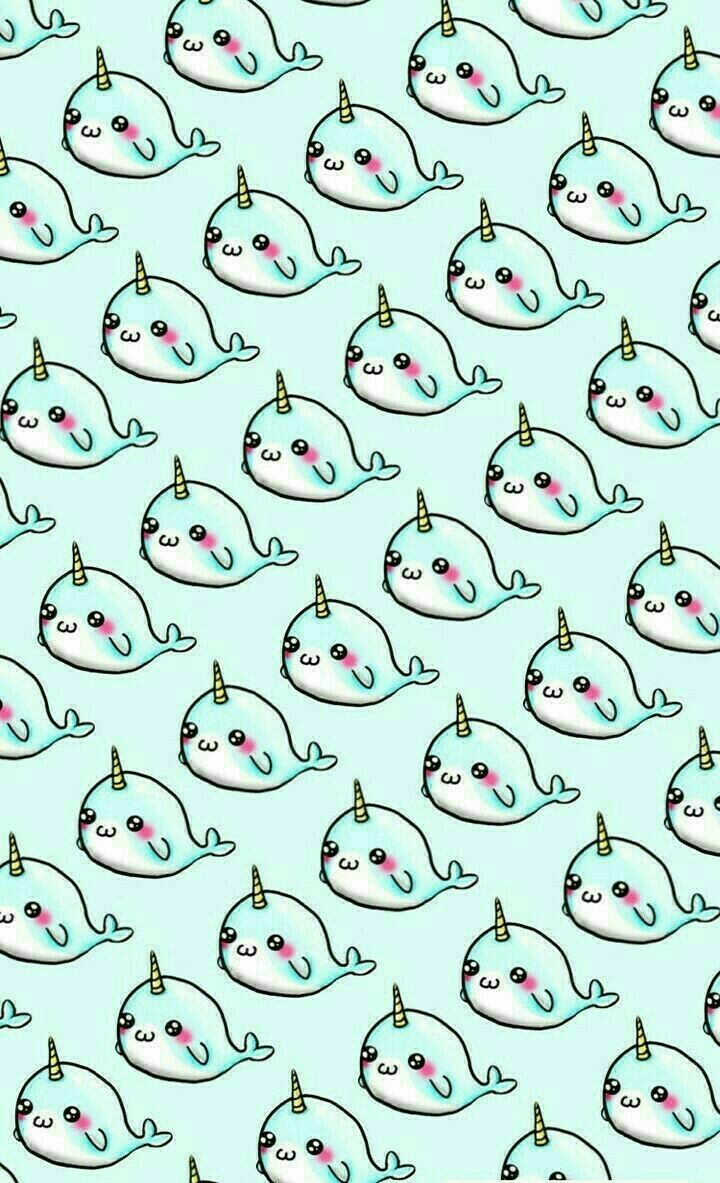 Narwhals are the unicorns of the ocean. Wallpaper iphone cute, Unicorn wallpaper, Cute wallpaper background