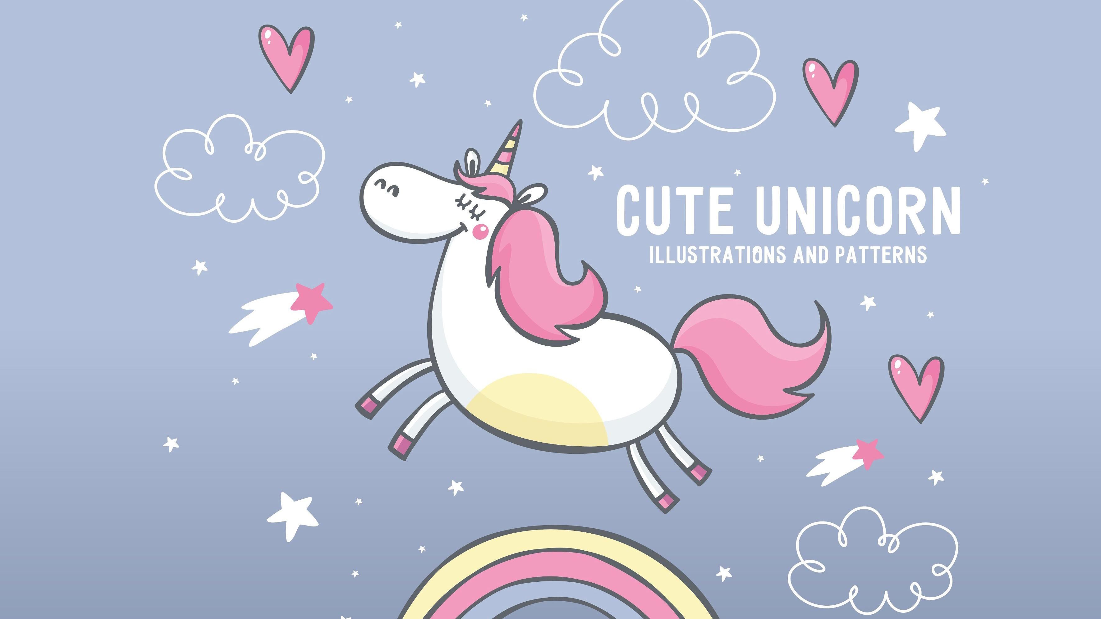 Cute Unicorn Background Image