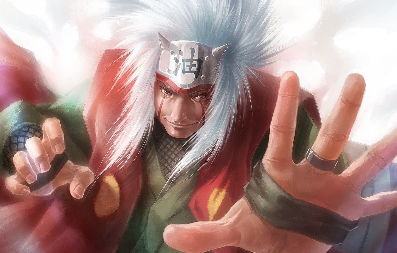 Wallpaper hands, art, symbol, male, character, bandana, naruto, stand, jiraiya image for desktop, section сёнэн