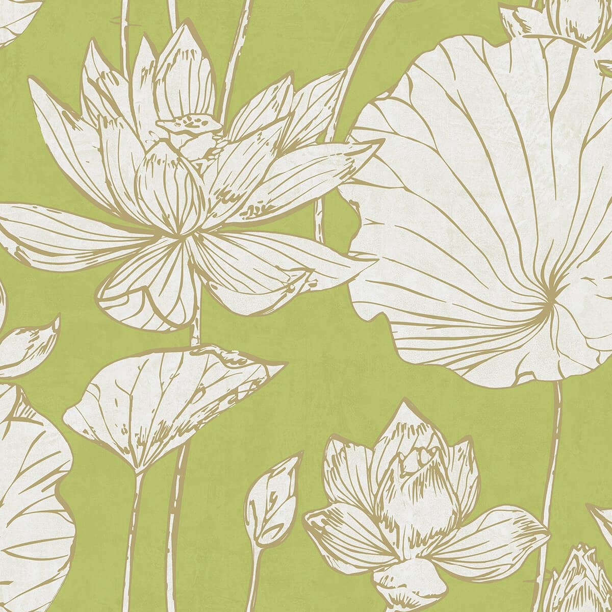 Shop Seabrook Designs Koi Lotus Floral Unpasted Wallpaper