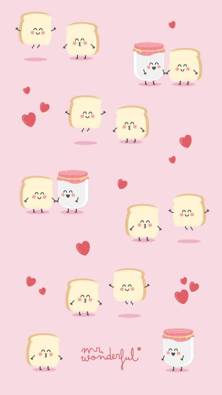 mrwonderfulwallpaper #toast #jam #breakfast. Wallpaper iphone cute, Mr wonderful, Cute wallpaper