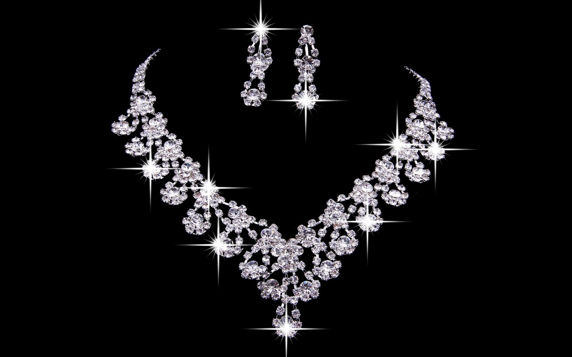 Diamonds Necklace Cute Design HD Wallpaper