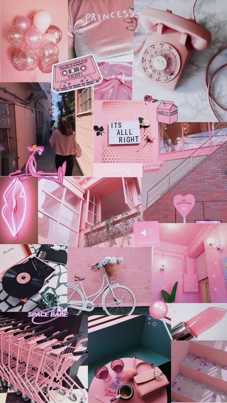 aesthetic #pink #wallpaper #collage #aestheticwallpaper #moodboard #pinkaesthe. Fondos de pantalla iphone tumblr, Fondos de pantalla de iphone, Fondos de colores