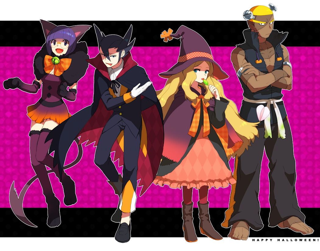 Elite Four's Halloweenémon Fan Art
