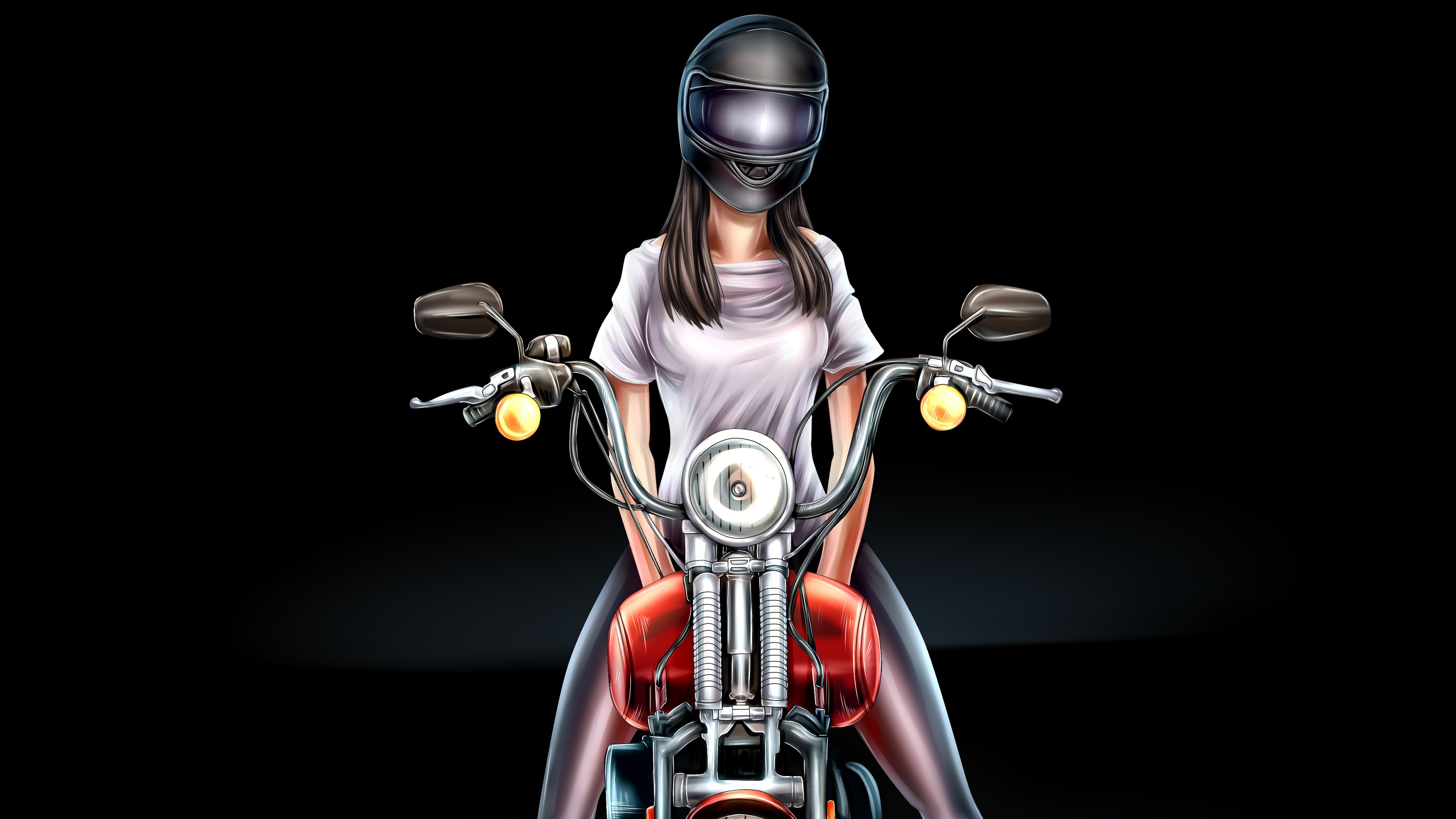 Biker Girl Digital Art 4k, HD Artist, 4k Wallpaper, Image, Background, Photo and Picture