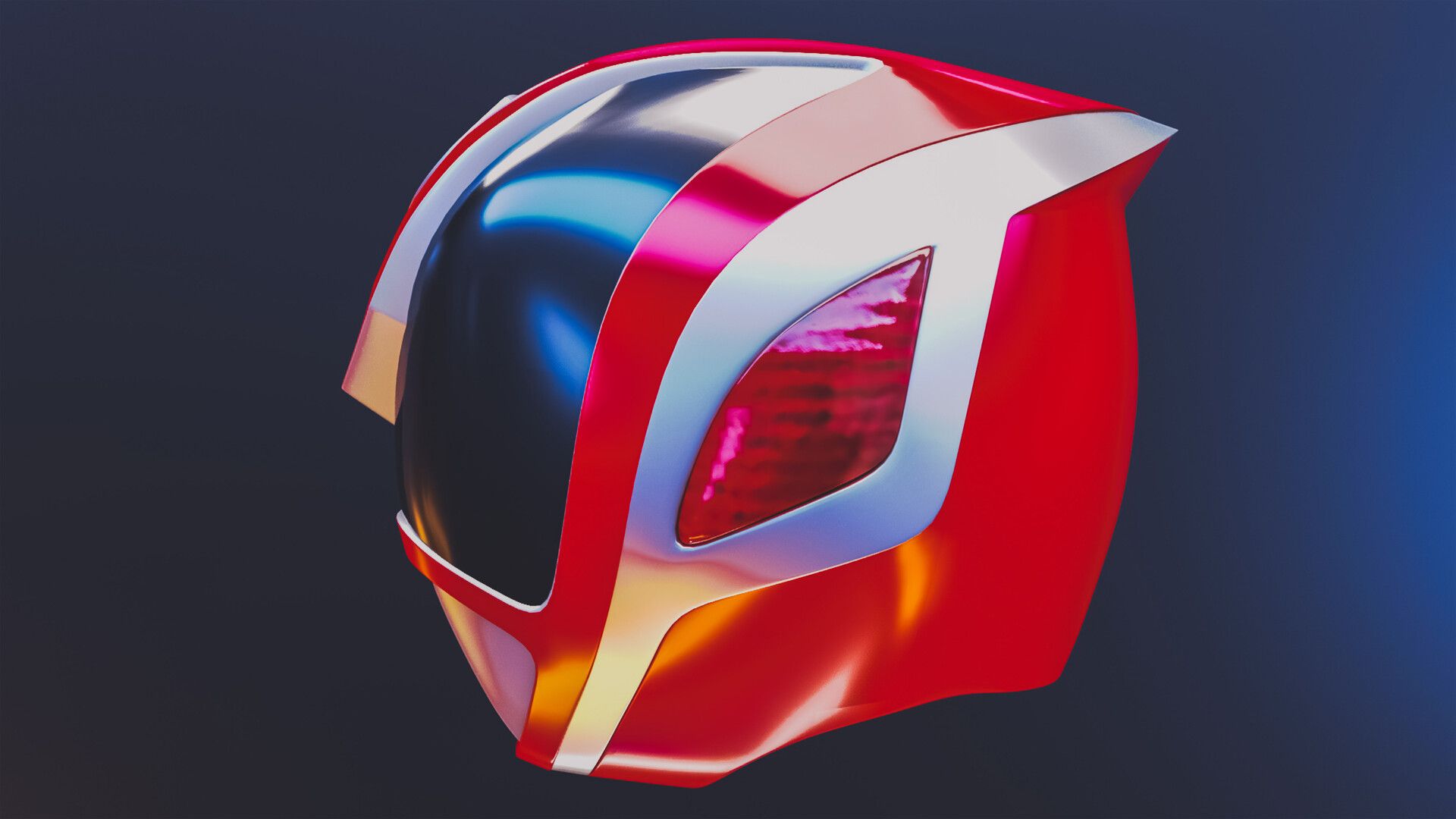Spd Red Power Ranger Helmet 3D model, Viraj Shinde
