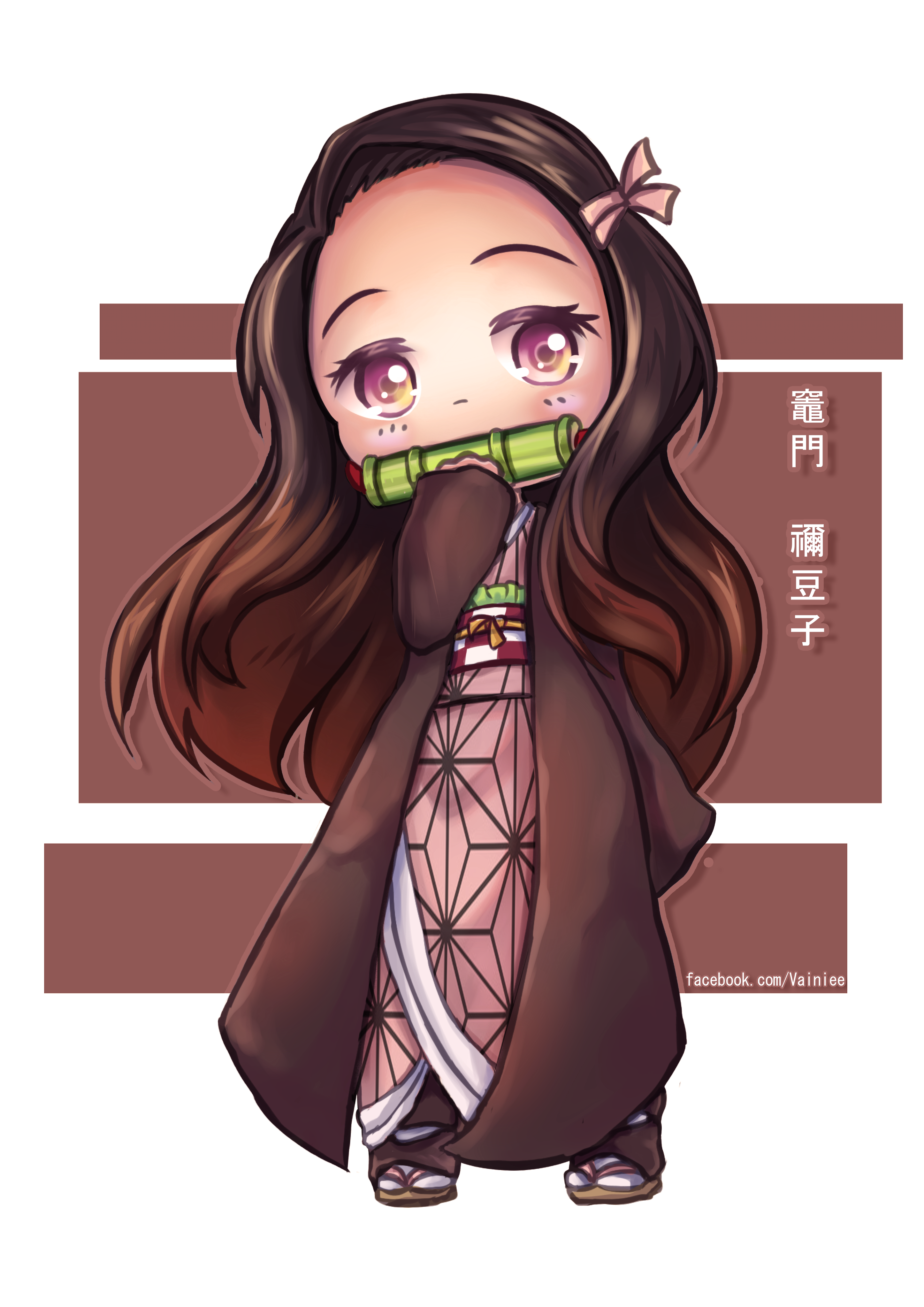 I drew a chibi Nezuko chan!