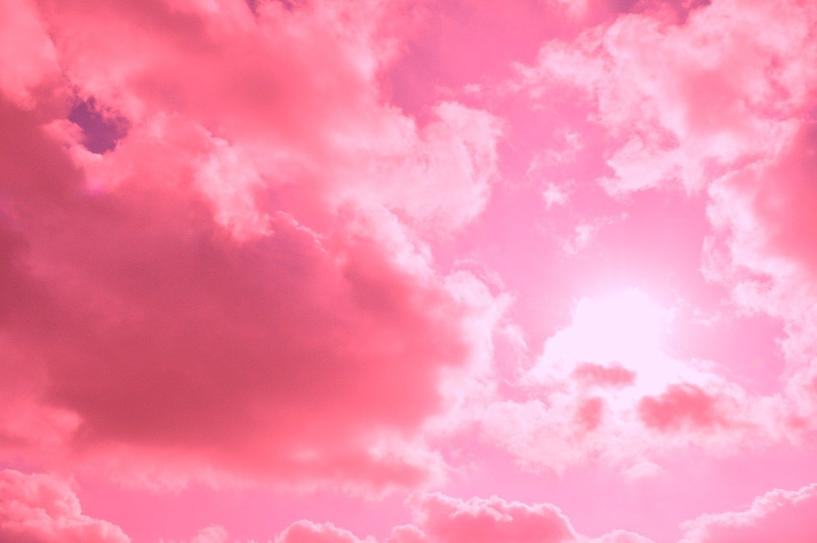 Aesthetic Pink Clouds Background HD Wallpaper