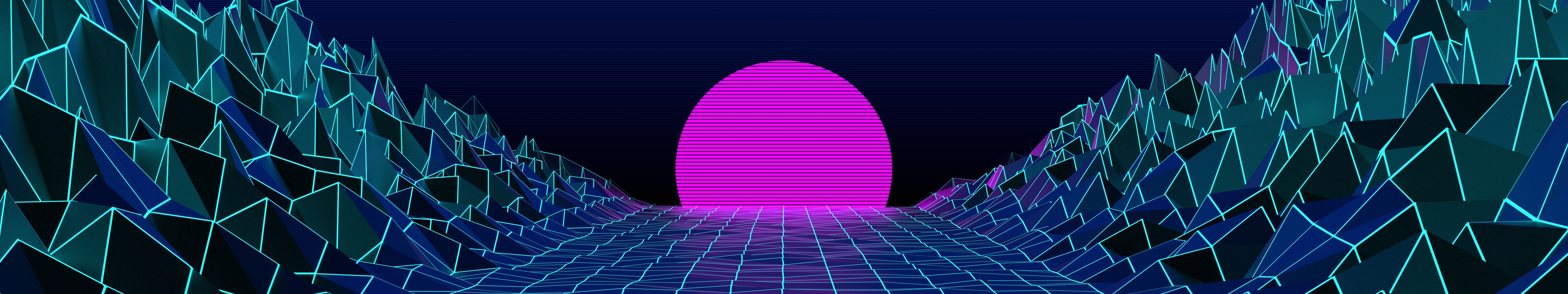 Request Does anyone have any other Cyber Punk / Vapor Wave Triple monitor wallpaper like this? I love the aesthetic especially with three monitors, but I can't find anymore for 3 monitors