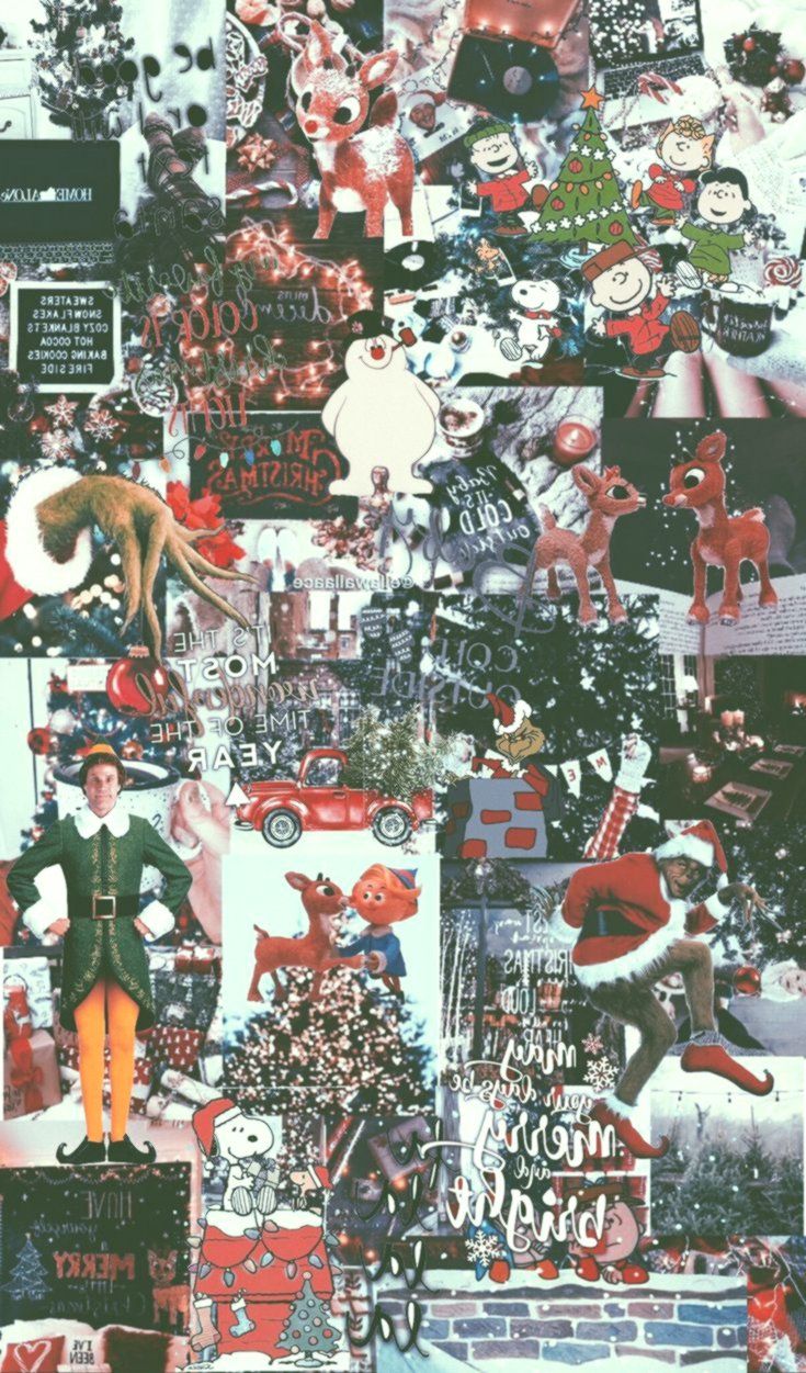 Aesthetic Christmas Wallpaper Collage Laptop Wallpaper Portal