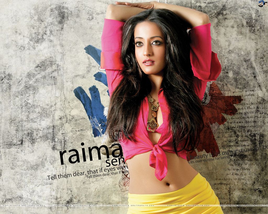 Bengali Actress Raima Sen Hot Navel Boobs Cleavage Exposing Photos Wallpaper