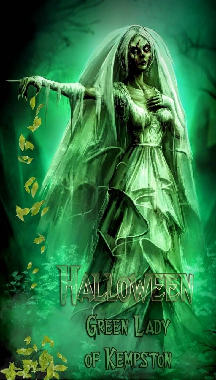 Download Lady Halloween Wallpaper by deanbeddall now. Browse millions of popular green Wall. Halloween wallpaper, Wallpaper, Green wallpaper