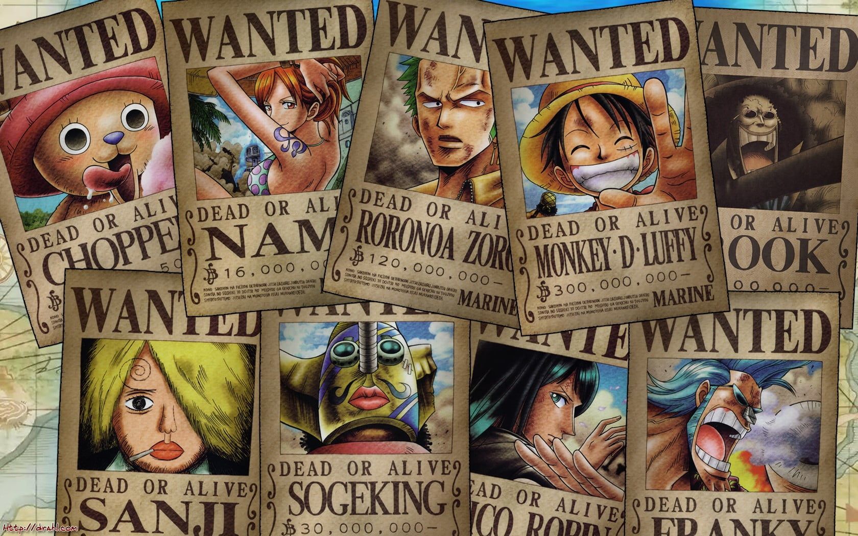 One Piece Wanted Poster Wallpapers Wallpaper Cave
