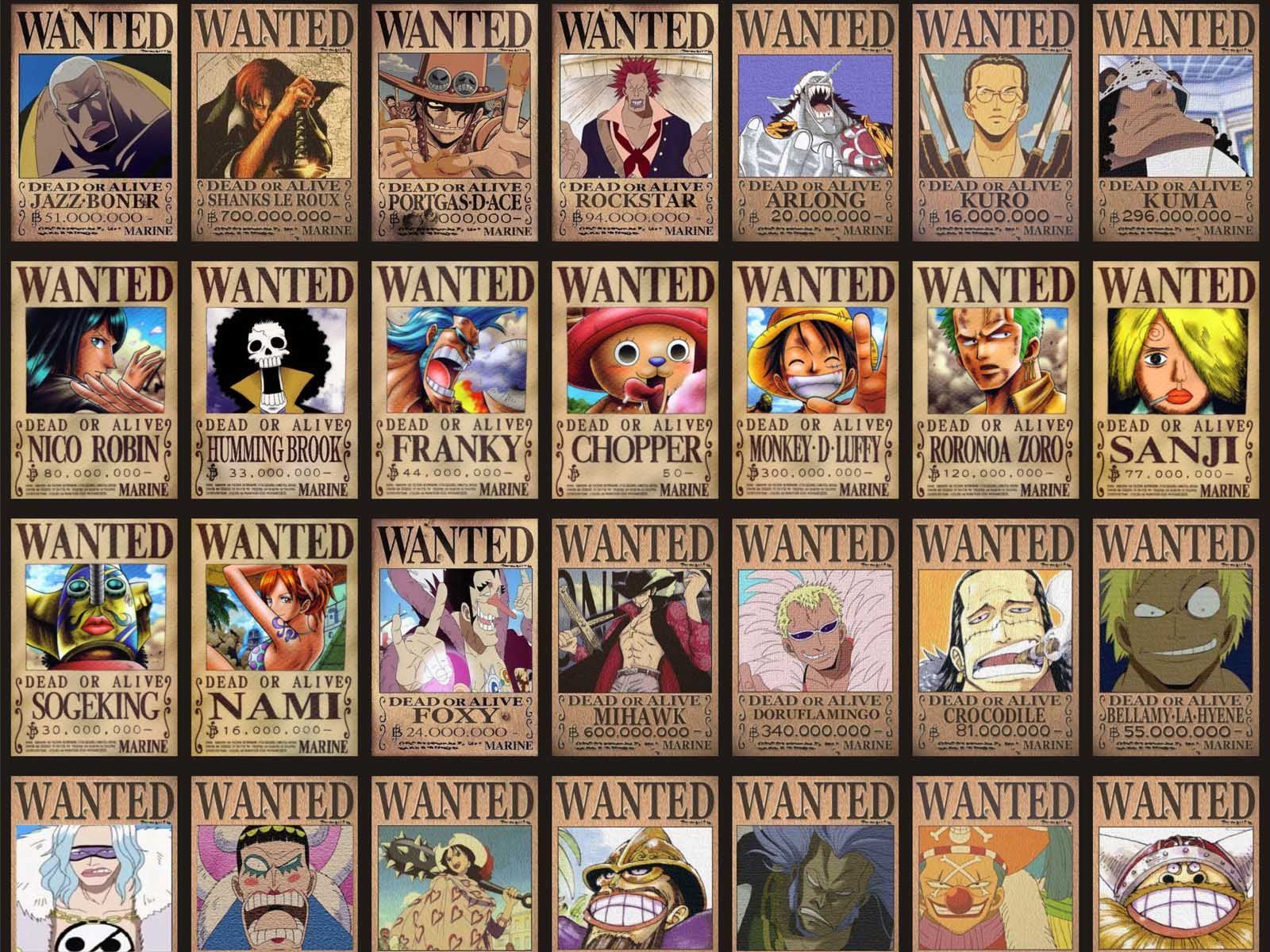 Shanks One Piece Wanted Poster