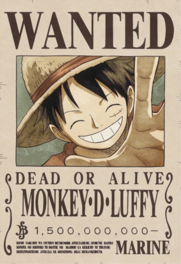 Luffy Reward. One piece luffy, One piece manga, One piece bounties